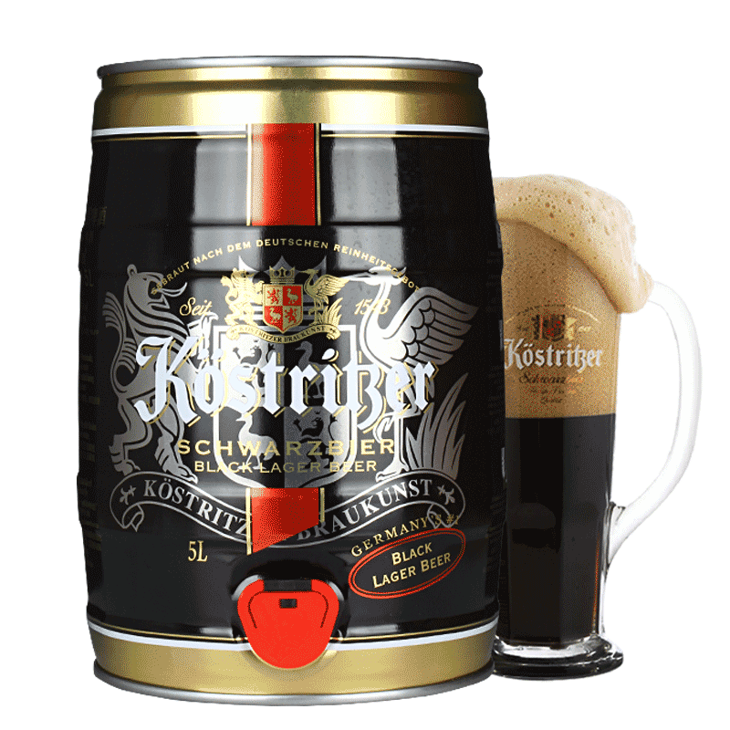 德国啤酒 进口啤酒 卡力特黑啤酒 大麦黑啤酒 5l桶装 新旧包装随机发