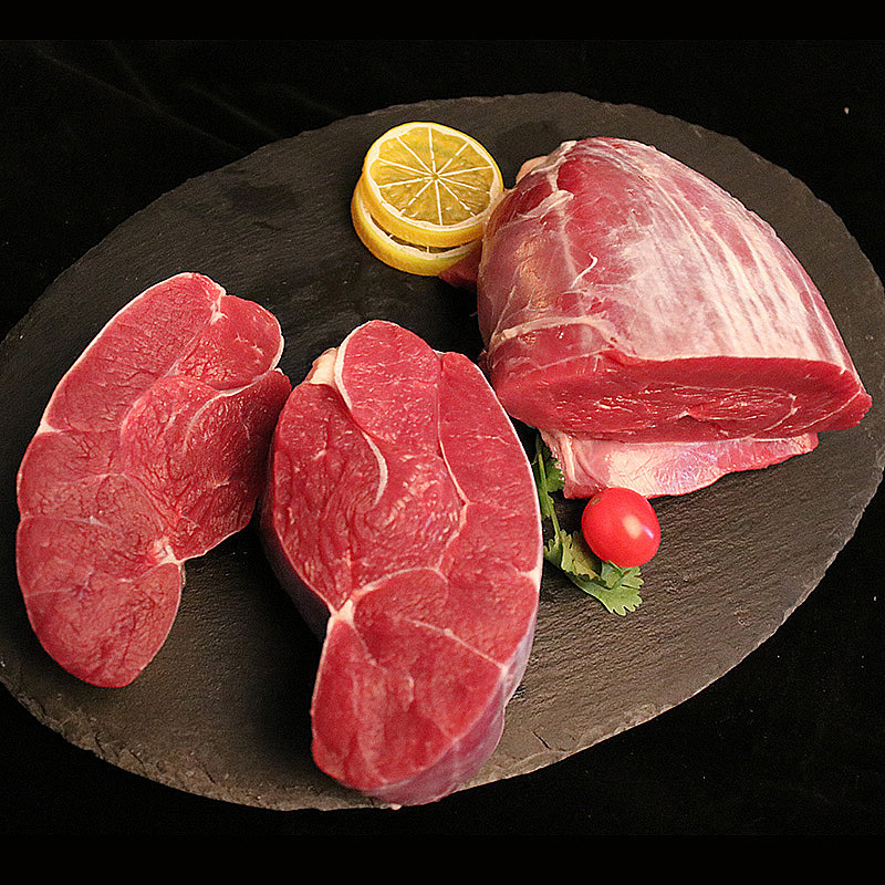 super专享伊杨沁宁夏草饲安格斯无抗富硒牛肉清真牛腱子1kg冷链空运