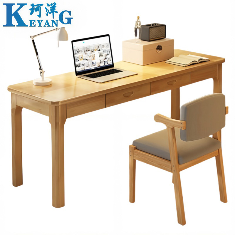 珂洋 书桌椅组合 单人位120*40*75cm 套高清大图