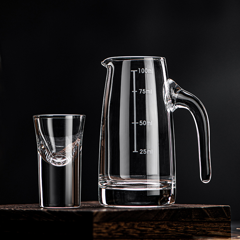水晶白酒杯套装家用创意白酒分酒器轻奢 [10壶10杯+团圆杯架]100ML水晶分酒器+15ML子弹杯高清大图
