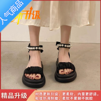 SUNTEK2023夏季新款凉鞋女韩版厚底松糕网红休闲魔术贴罗马鞋蝴蝶结凉鞋 黑色精品升级版店长推荐 38