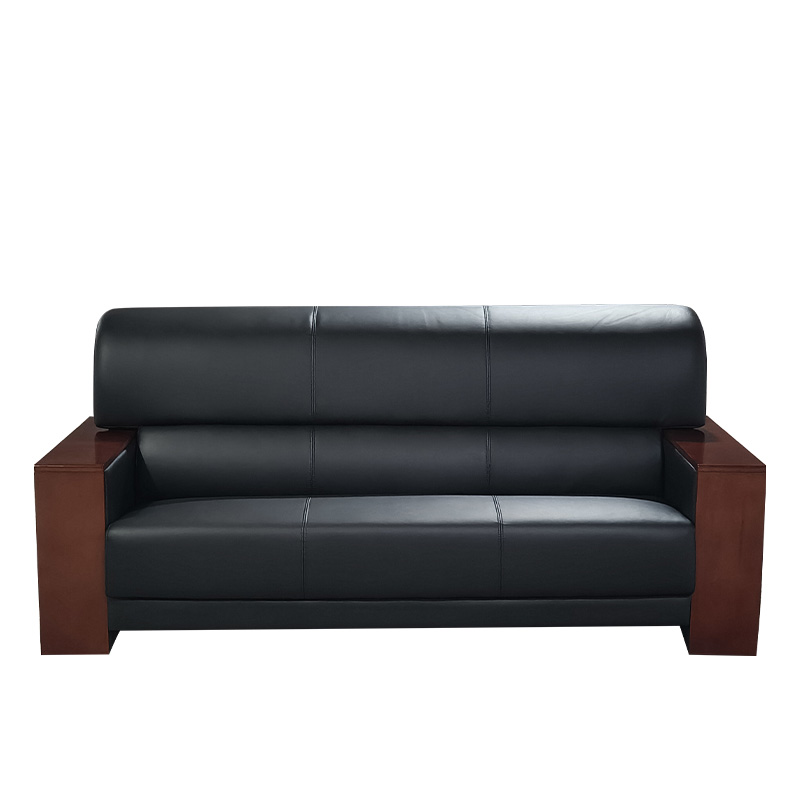 双朗 皮质三人位沙发 SL-HB1209BL 2050*800*900mm 黑色 张高清大图