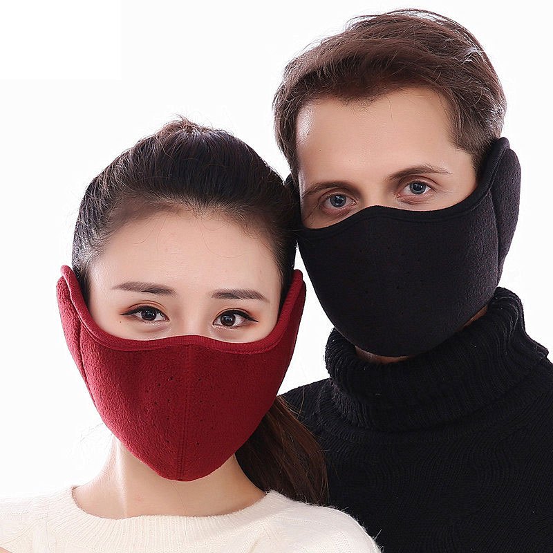 [苏宁自营]冬季防寒防尘保暖口罩男女立体全包骑行加厚护耳透气耳套口罩