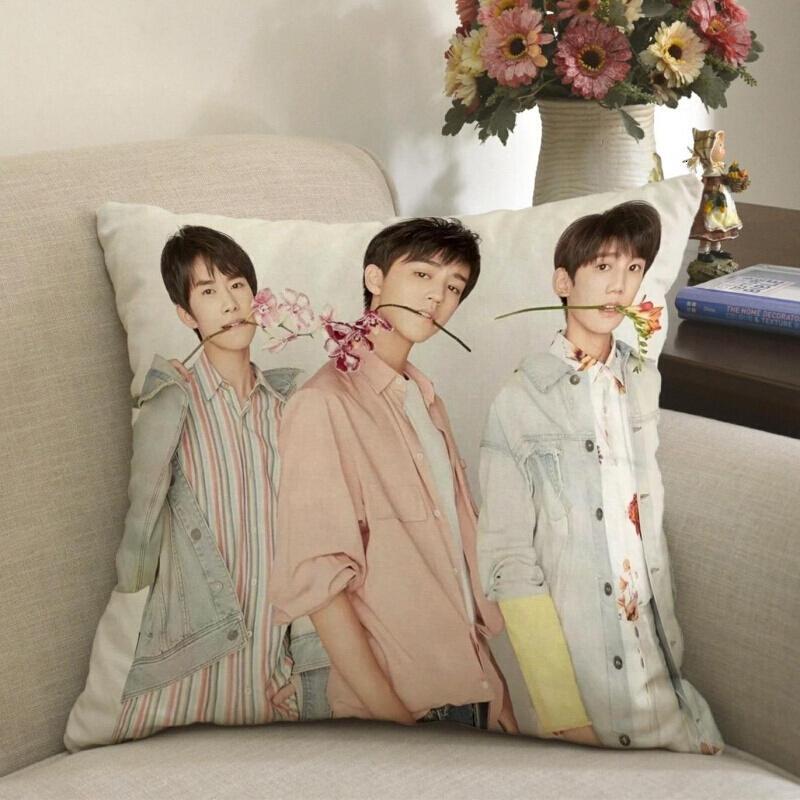 tfboys王源易烊千玺王俊凯照片抱枕定制定做创意枕头靠枕