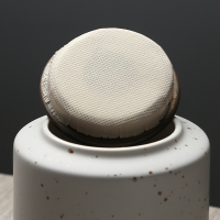 苏氏陶瓷(SUSHI CERAMICS)茶叶罐时尚亚光铁锈茶具配件(白)