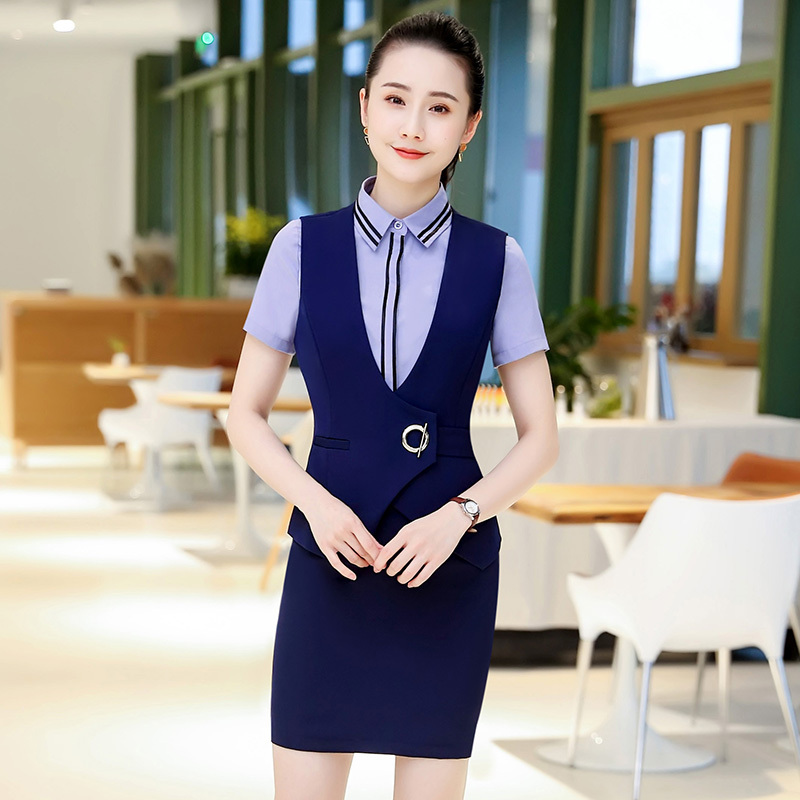 职业套裙女新款时尚修身酒店服务员工作服院前台大堂经理制服