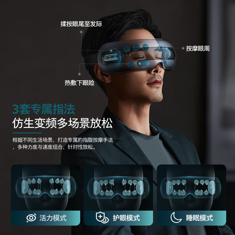 飞利浦(PHILIPS)眼部按摩仪可视化护眼仪热敷护眼按摩器 PPM7201E