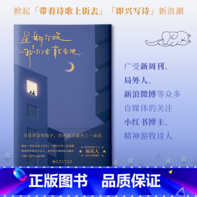 星期六晚我们去散步吧 【正版】(私聊业务改价)(严格限价29.88)星期六晚我们去散步吧 隔花人写下当下年轻人的内心问题