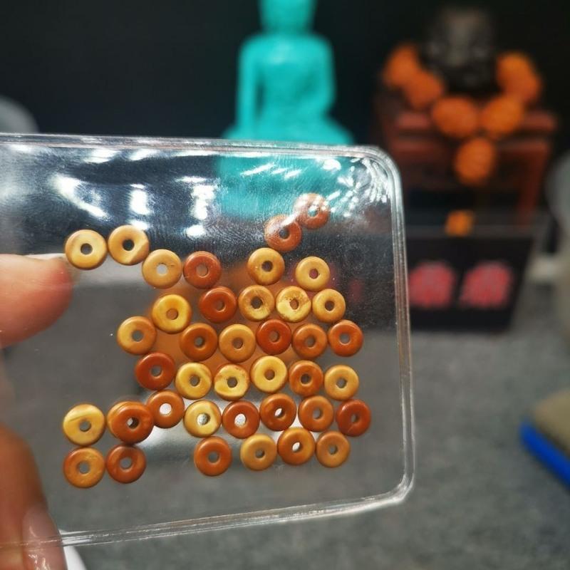 童言核雕橄榄核隔片30片精装男士文玩精品橄榄核雕刻手串橄榄核