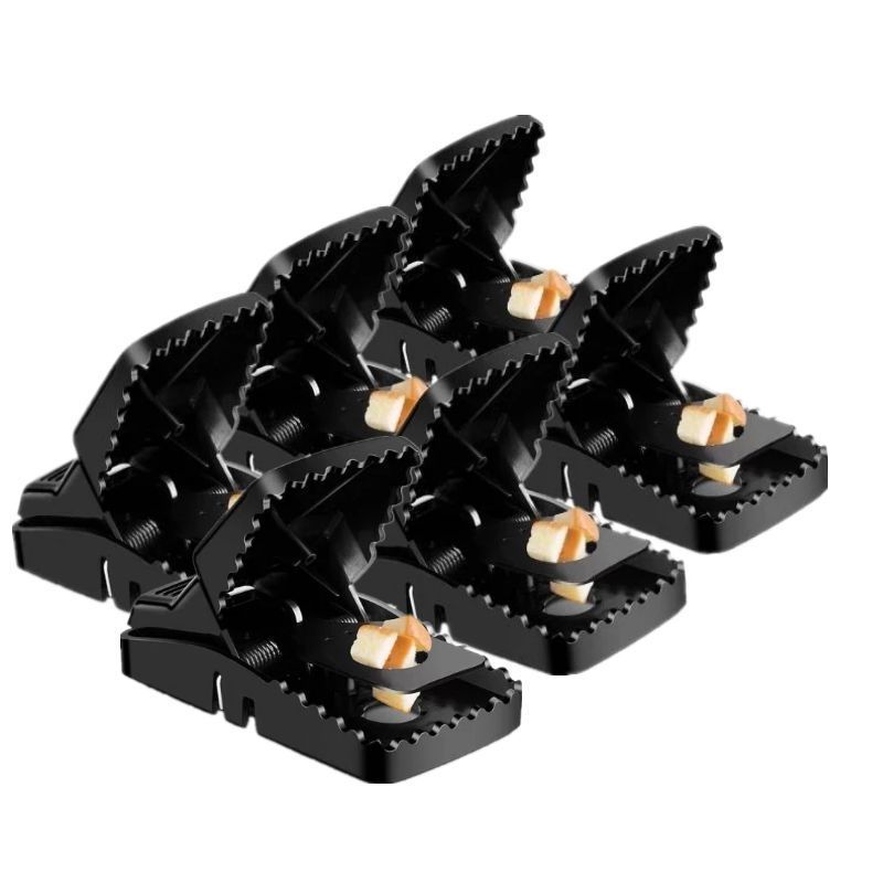 老鼠夹子自动捕鼠器家用老鼠夹灭鼠神器粘鼠板老鼠笼药老鼠贴强力|6个装老鼠夹*-*送10包饵料】