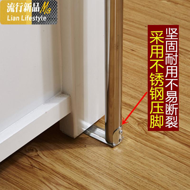 加粗加厚落地家用带支架不锈钢纹架子蚊帐杆子1.5米1.8m床配件 三维工匠高清大图