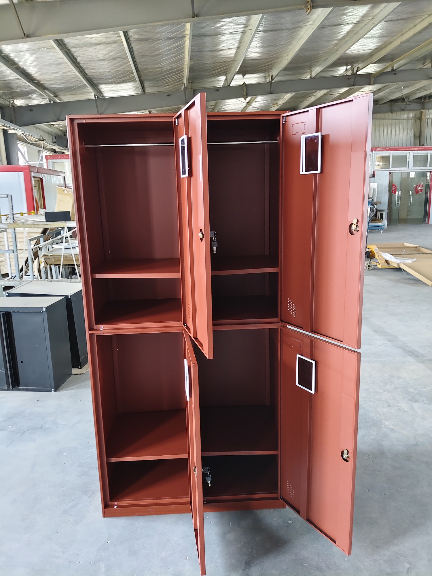 舵途 钢制木纹转印四门衣柜 加厚钢板2000*1000*600mm 个高清大图