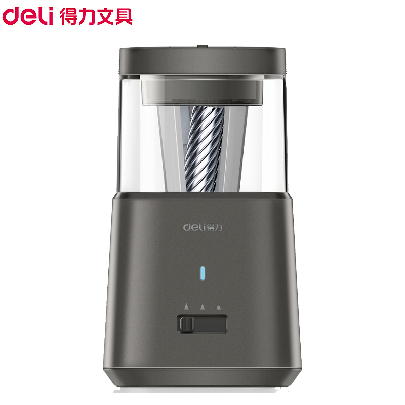 得力(deli)71201美术电动削笔机 适用学生 自动削笔器 铅笔刀转笔刀卷笔刀 笔尖粗细可调USB接口