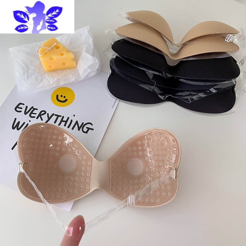 Ideamini无肩带婚纱礼服透气乳贴女度假旅游隐形防滑文胸聚拢硅胶胸贴