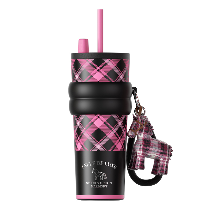 世大家 极光星夜吸管杯(不含帆布袋)710ml陶瓷-暗粉骏芒(粉)高清大图