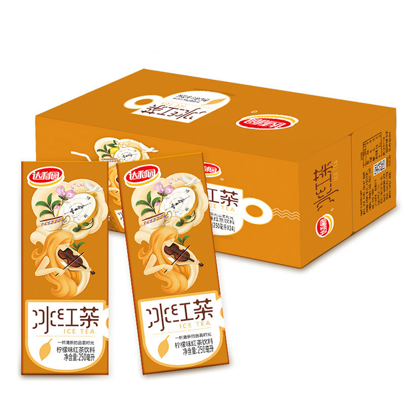 达利园 冰红茶柠檬味红茶饮料 250ml*24包 6000ML高清大图