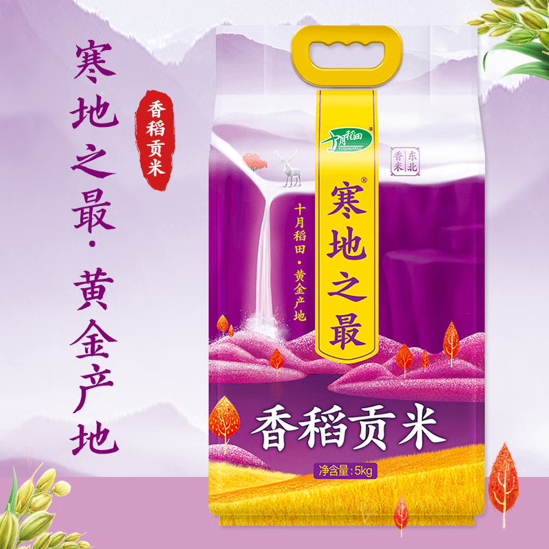 十月稻田 5kg 精选东北大米高清大图