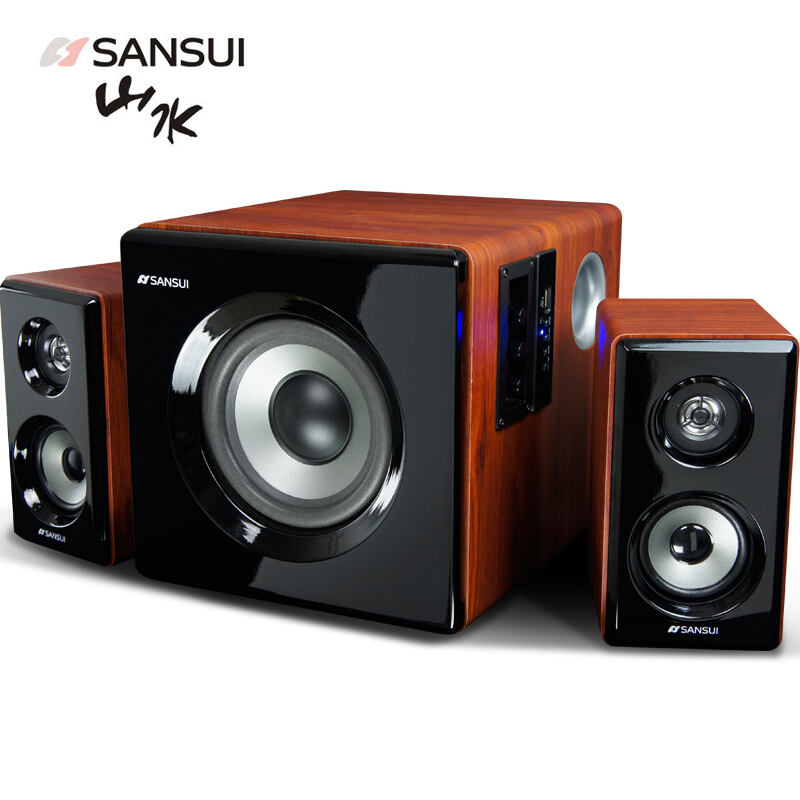 山水(SANSUI)GS-6000(60B)蓝牙音箱 台式电脑电视音响 笔记本电视音响重低音炮 2.1声道音箱