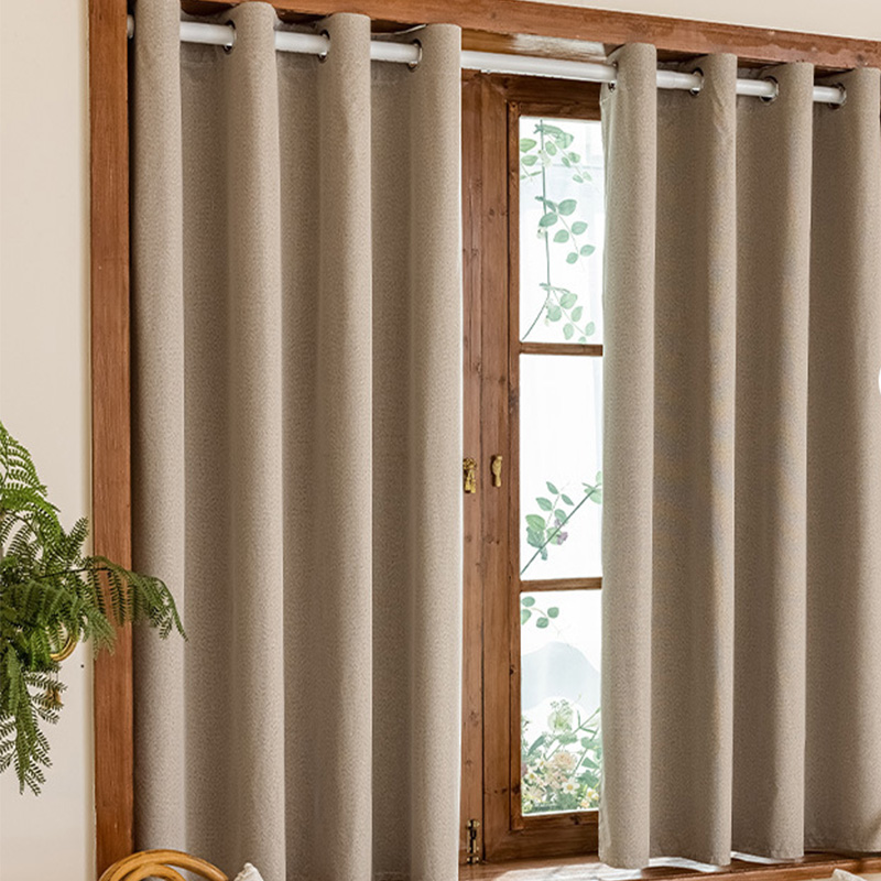 天空桥 仿麻窗帘 定制 平方米高清大图