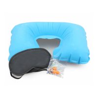 旅饰春秋 SAF-015 旅行三宝充气枕头旅游U型护颈枕 耳塞 眼罩 颜色随机