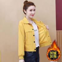 迪鲁奥(DILUAO)40岁50岁妈妈穿的衣服秋冬外套女棉衣2021新款百搭服短款宽松韩版风衣