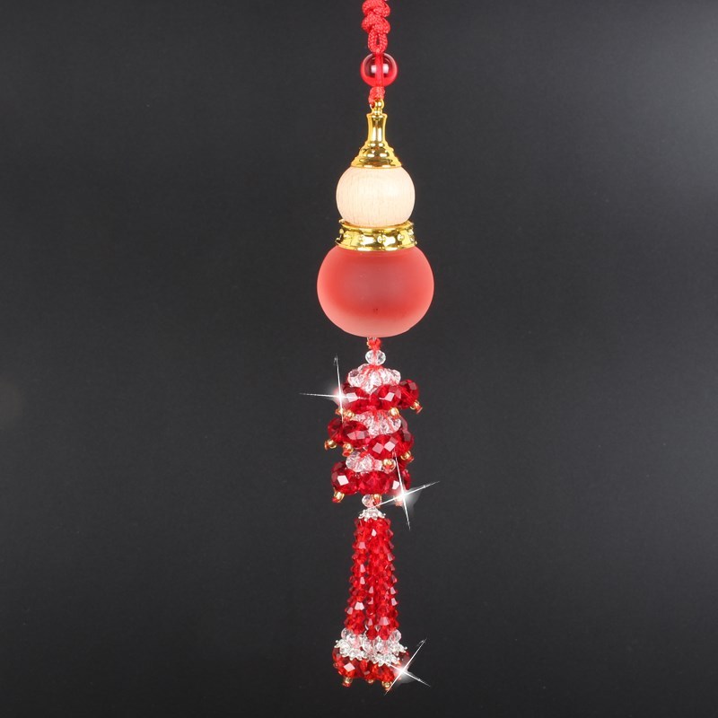 挂饰吊坠车用悬挂式小车装饰品车内摆件香薰 新款水晶钻蓝色(海洋)