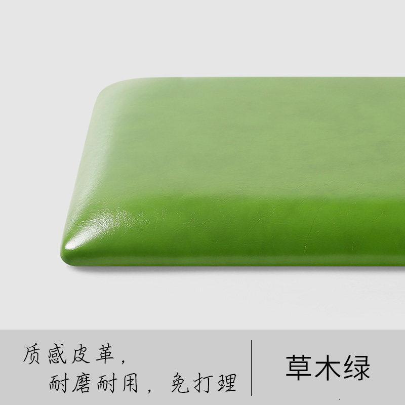 定做卡座软包鞋柜皮垫子换鞋凳坐垫定制榻榻米靠背家用椅子椅垫 草木绿 定做欧松板其他厚度(咨询客服)