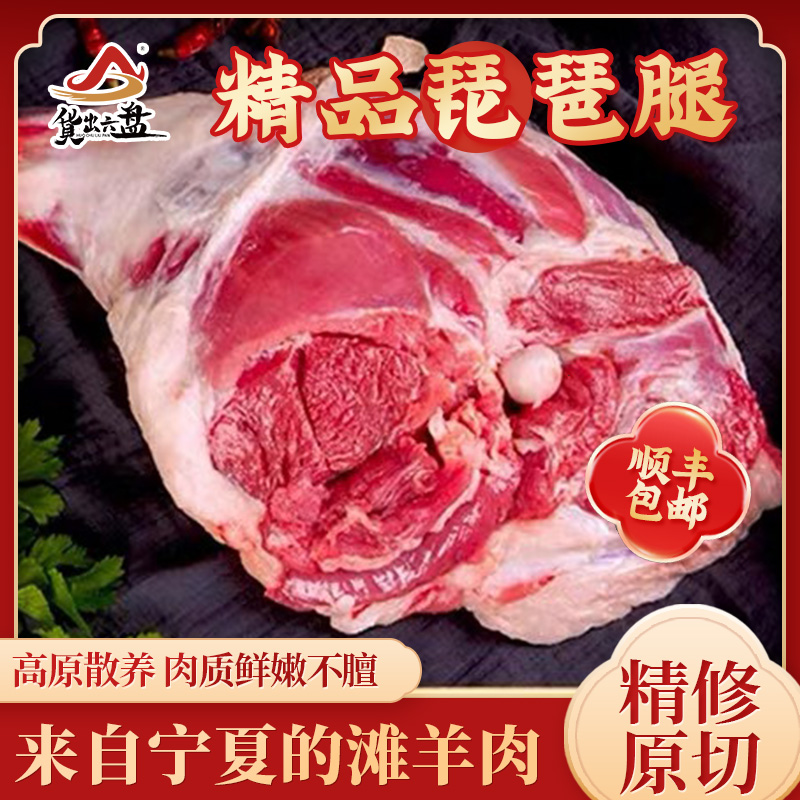 货出六盘 宁夏西吉县精选农户散养 宁夏滩羊精品羔羊肉 羊前腿(琵琶腿)3斤