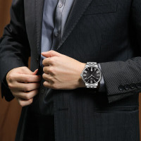 天梭(TISSOT)瑞士手表 卡森臻我系列腕表 钢带石英男表T122.410.11.053.00