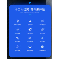 先科H6吸顶喇叭套装天花吊顶音响定压功放背景音乐广播音箱室内家用嵌入式蓝牙店铺餐厅校园公共系统 旗舰蓝牙功放+12个喇叭