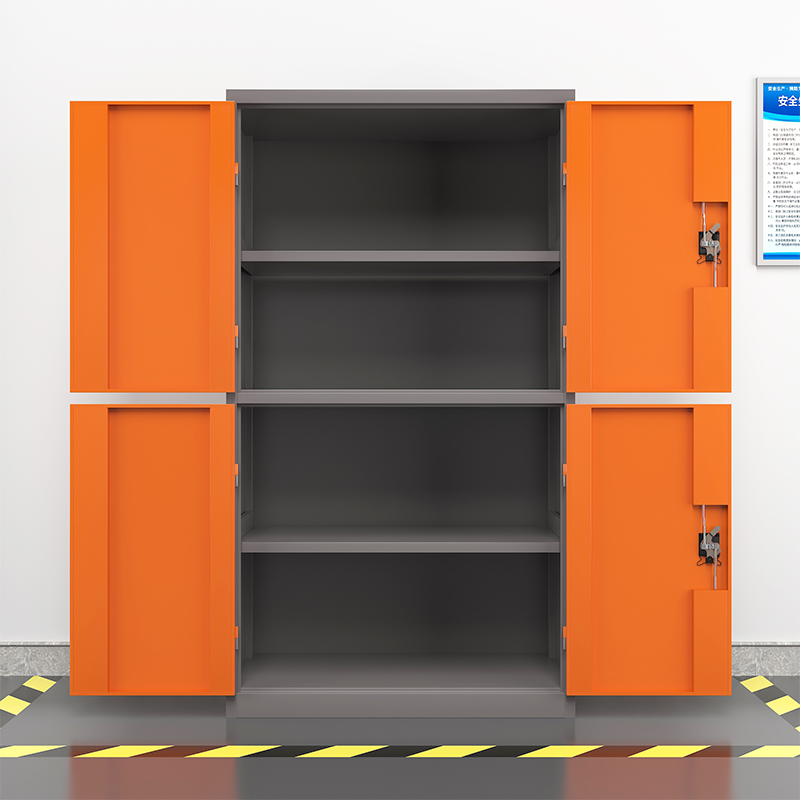 臻远ZY-GJGA-48 重型工具柜车间重型储物柜铁皮柜加厚款 通双节无网四层 桔灰色高清大图
