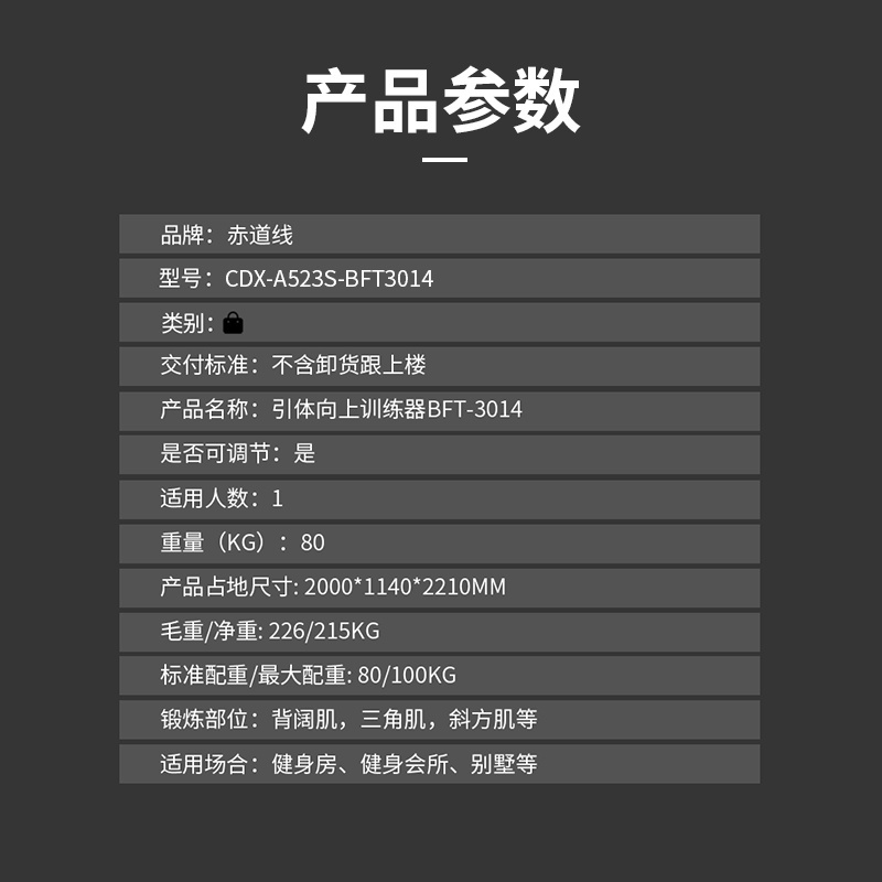 赤道线 引体向上训练器综合训练器CDX-A523S-BFT3014高清大图