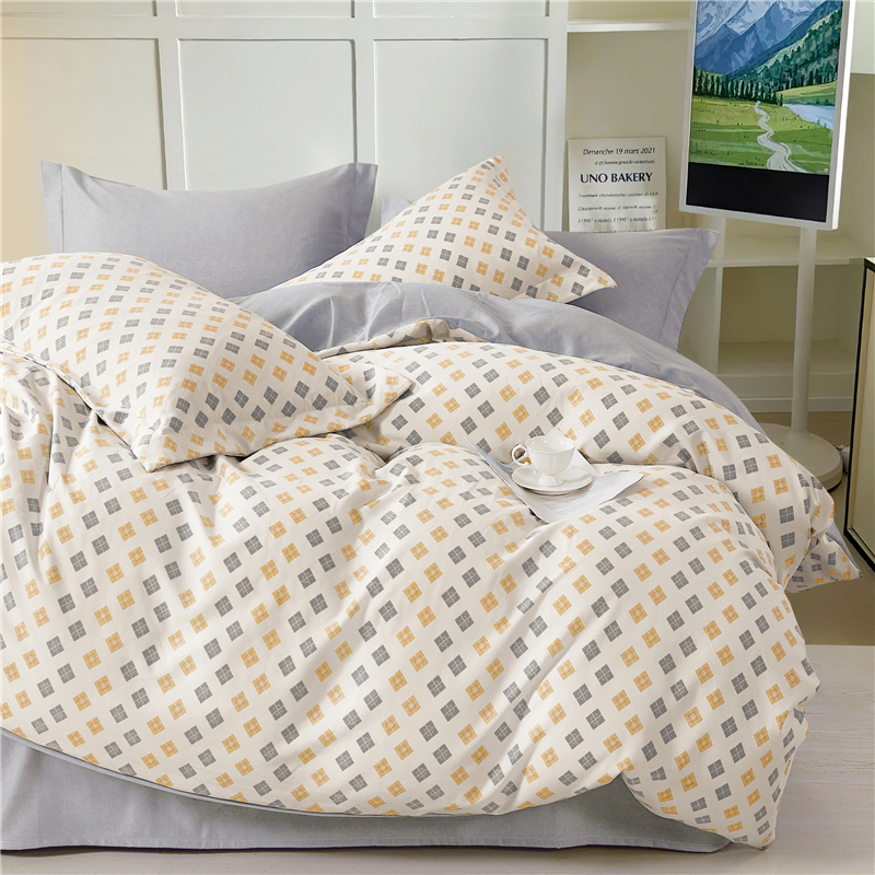 紫罗兰磨绒印花AB版四件套款号:VDZLPSS13230 城市晨曦/玉兰锦/森野拼图高清大图