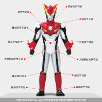 灵动创想声光奥特英雄奥特曼超人男孩女孩玩具发光发声泰迦赛罗罗索奥特曼(烈火形态)ATM1501