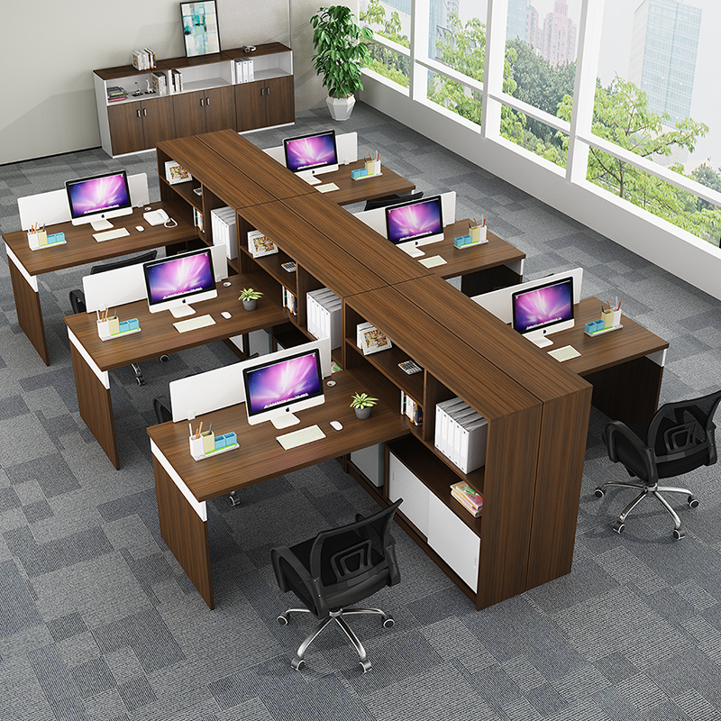 三能办公家具职员办公桌员工桌组合工位桌简约现代员工财务桌其他人造