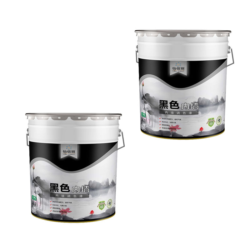 怡佰丽 环保型 超易洗净味内墙涂料 纯黑色乳胶漆 20KG/桶