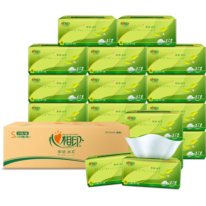 嘉创优品 心相印小规格抽纸巾茶语3层120抽家用 16包装高清大图