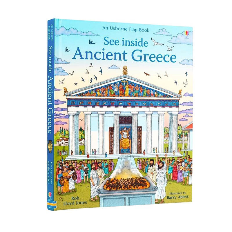 [正版]Usborne看里面系列翻翻书 古希腊 See Inside Ancient Greece 英文原版绘本 希腊高清大图
