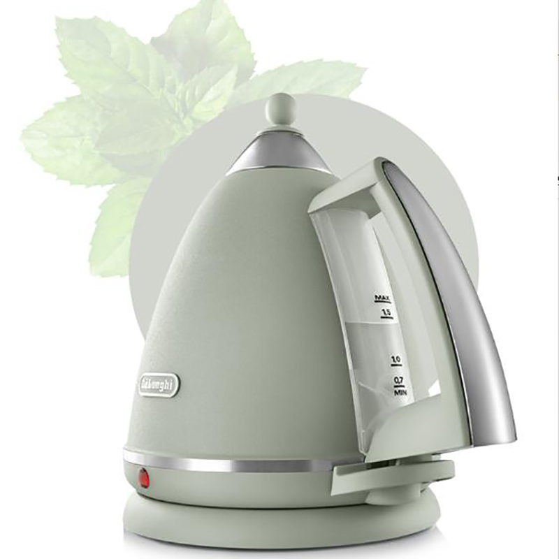 Delonghi/德龙 电水壶 意大利花园系列 304不锈钢 1.7L家用 磨砂哑光 电热水瓶 KBX2016 薄荷绿