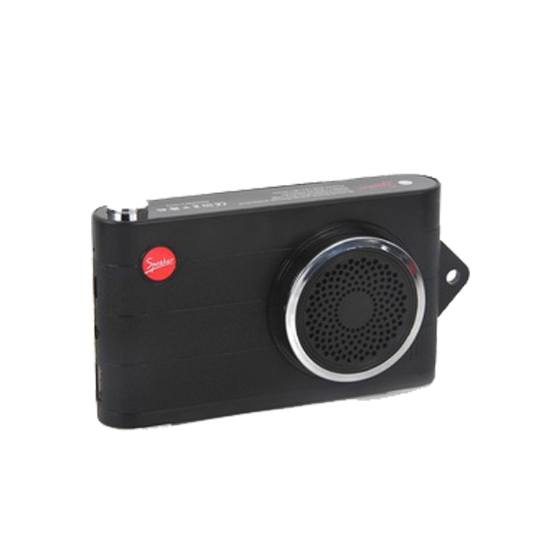 蓝牙音箱 新款相机 柯喜星多功能音箱2.0声道按键MP3移动电源充电宝插卡蓝牙音响 黑色