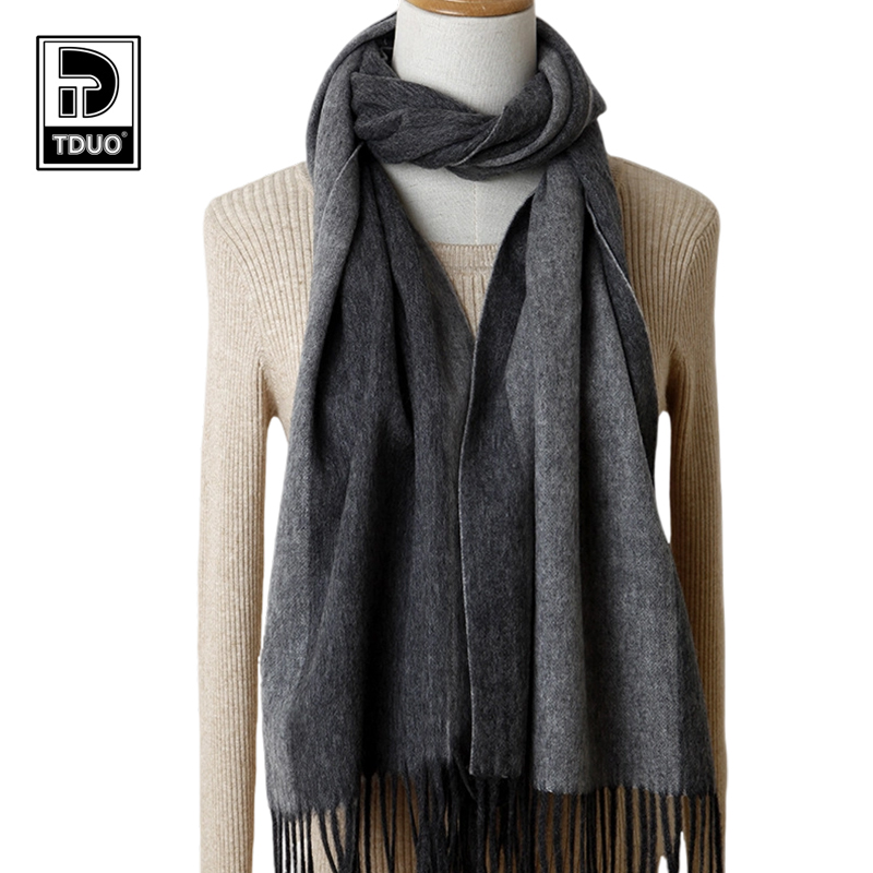 TDUO保暖纯色羊羔毛围巾CC27 条高清大图