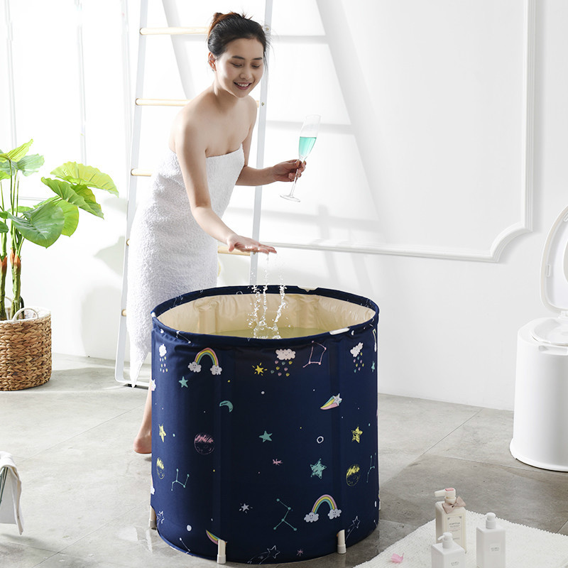 成人泡澡桶可折叠浴桶家用保温洗澡桶全身沐浴桶大人加厚浴盆浴缸