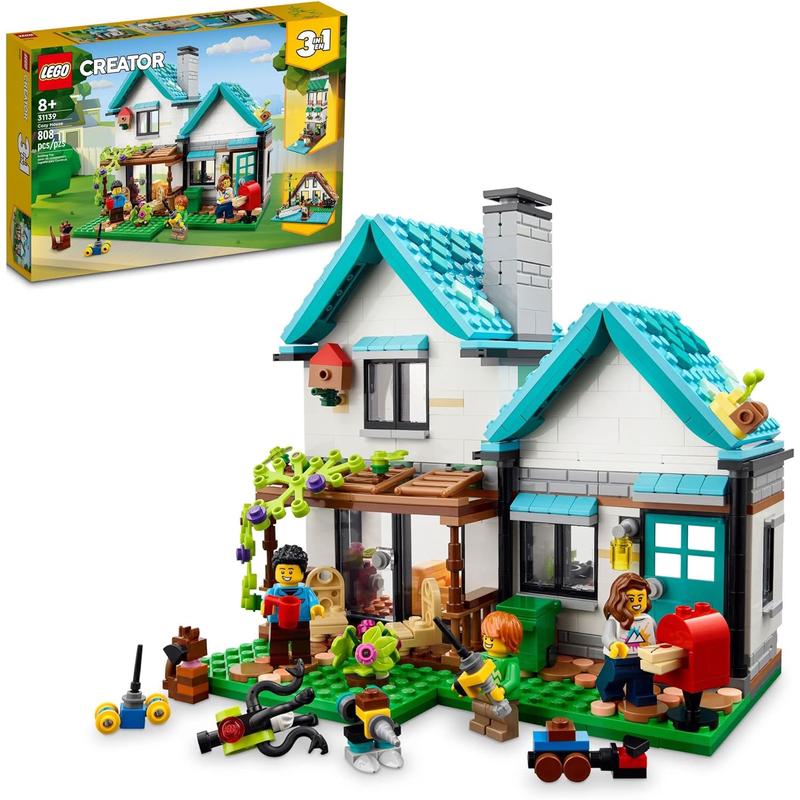 乐高(LEGO)乐高创意3合一温馨小屋拼装积木可重建三座不同房屋儿童益智玩具