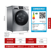 小天鹅（LittleSwan）TG100-1432DY 10公斤大容量智能变频滚筒洗衣机全自动 家用 静音节能银色