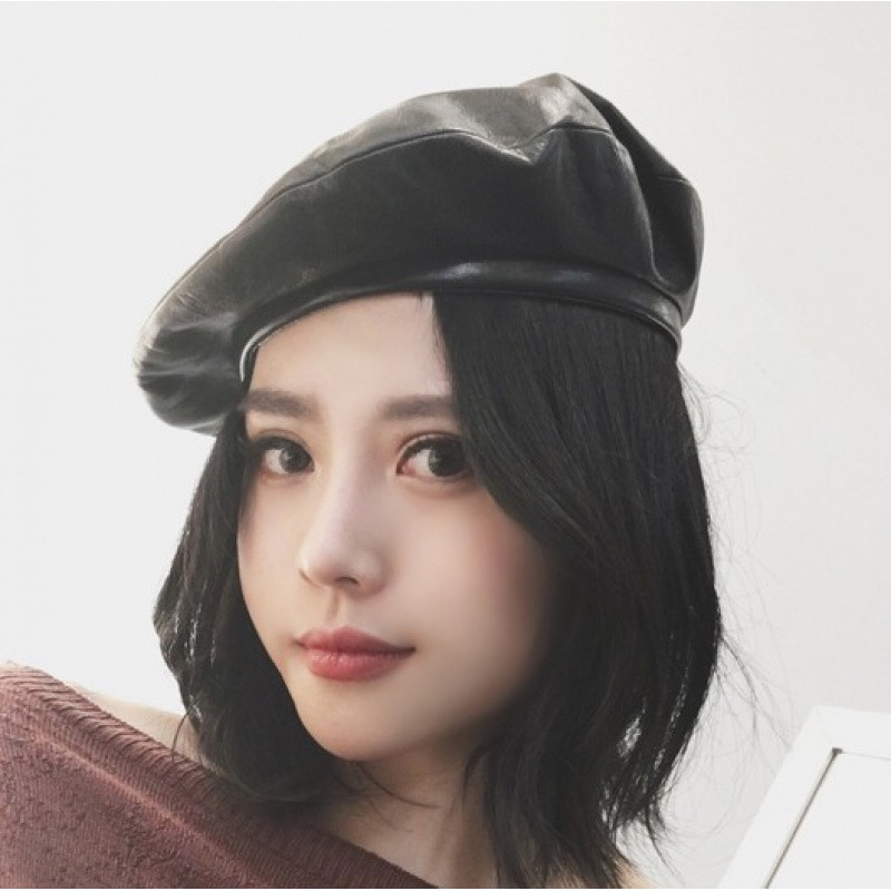 韩国皮质平顶贝雷帽女秋冬天韩版百搭蓓蕾画家帽子黑色英伦休闲潮参数配置 规格 性能 功能 苏宁易购