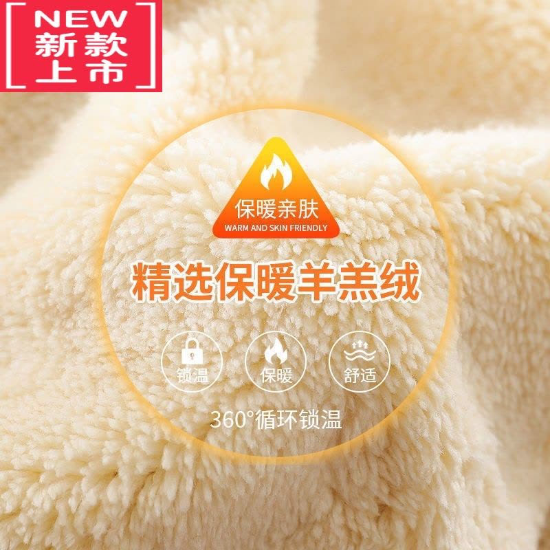 可莉允女童棉裤子秋冬季外穿洋气一体羊羔绒保暖宝宝儿童打底裤加绒加厚保暖裤图片