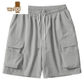 YANXU潮牌高街vibe风口袋装饰黑色休闲短裤男夏季美式宽松工装风袋i黑 XL 灰色