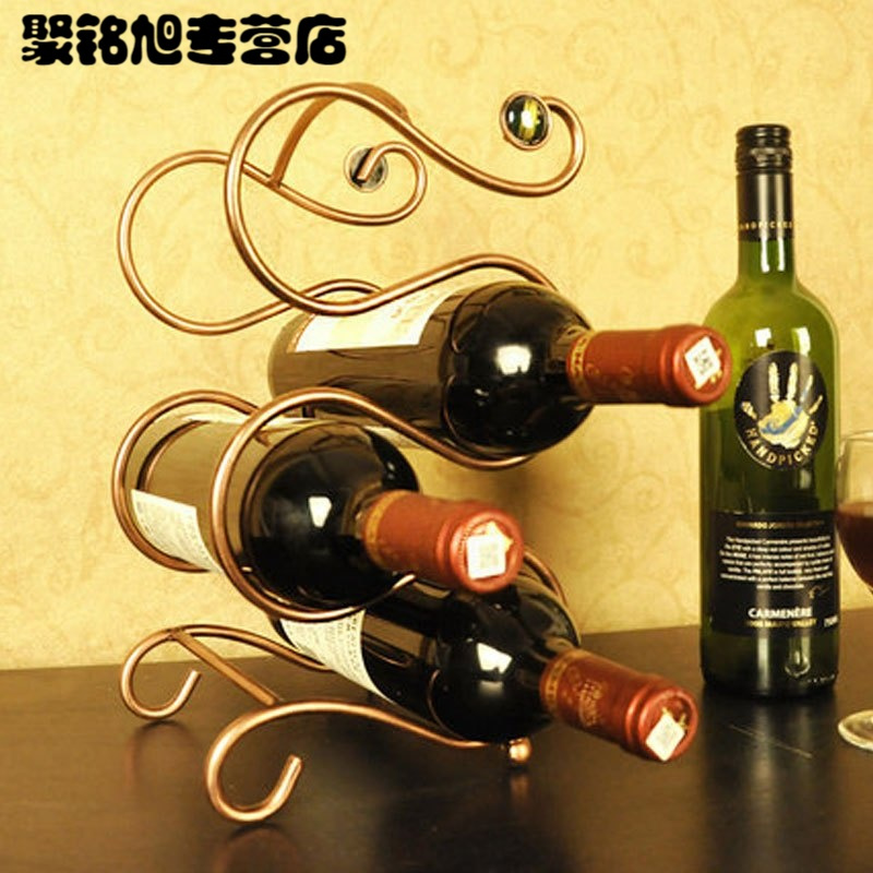 创意红酒架客厅家装工艺品酒柜装饰品摆件家居小摆设现代简约欧式家装建材及五金住宅家具架类酒架