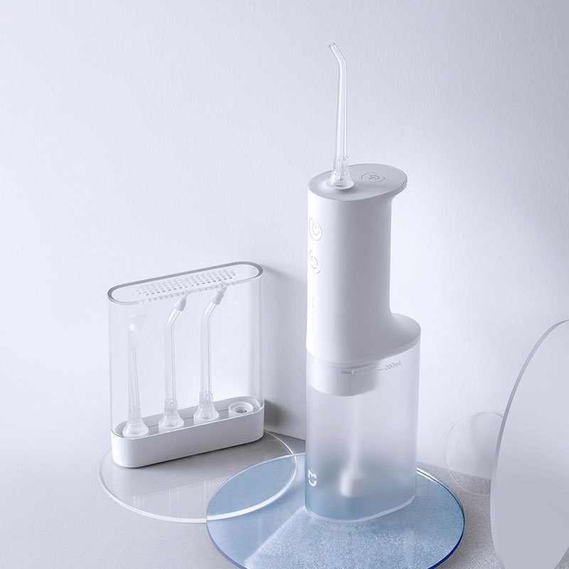 小米(MI)米家电动冲牙器MEO701 白色 家用便携式牙缝水牙线口腔清洁牙结石喷牙洗牙器