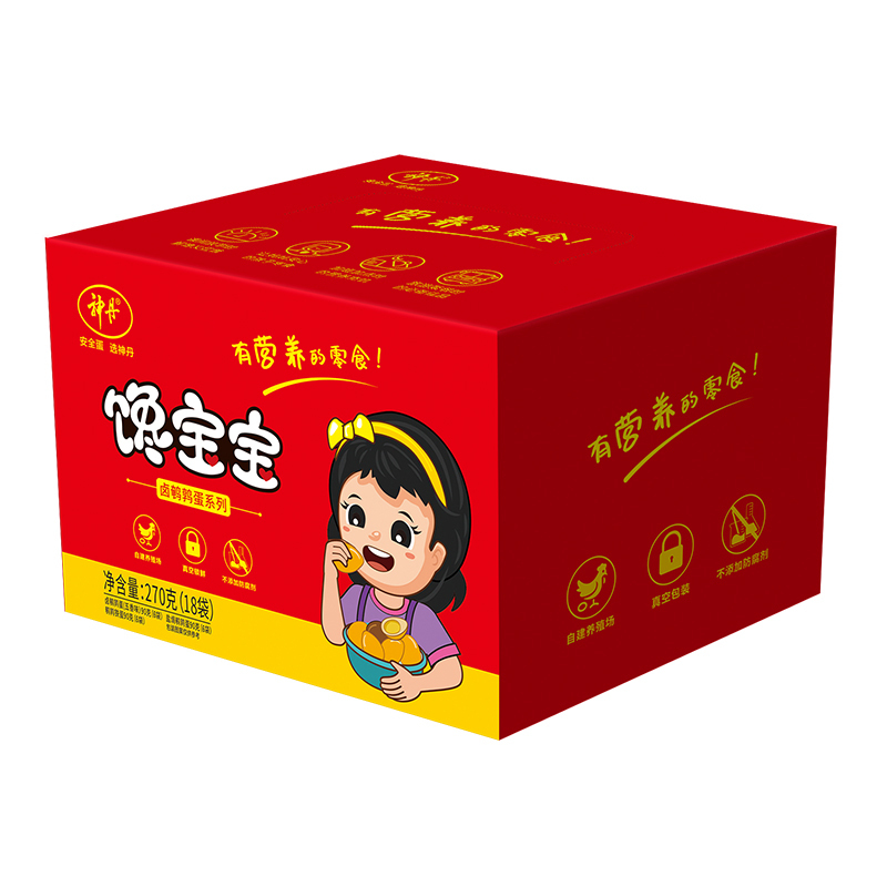 [神丹]礼盒装 卤鹌鹑蛋&盐焗五香组合18袋礼盒 即食零食夜宵1